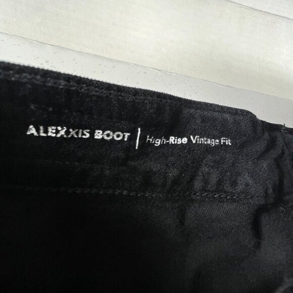 Adriano Goldschmid Pant Women 27x33 High Rise Alexis Bootcut Black Velvet Tag 27 - Picture 6 of 16